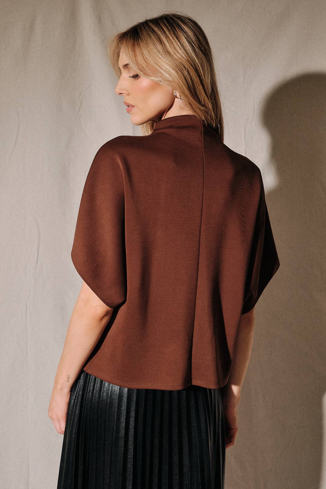 Mock Neck Dolman Top