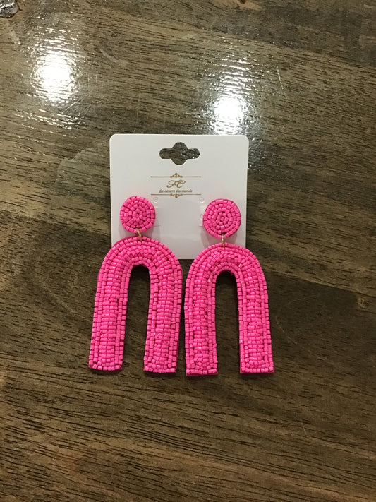 Beaded Arch Earrings