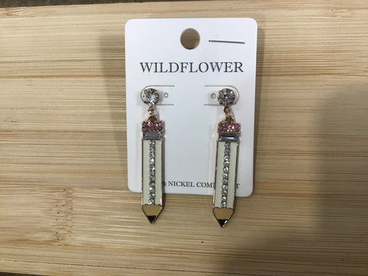 Pencil Drop Earrings