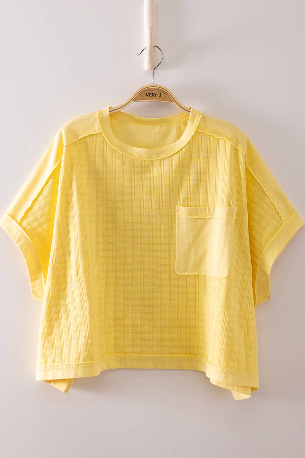 Dolman Sleeve Textured Knit Casual Top
