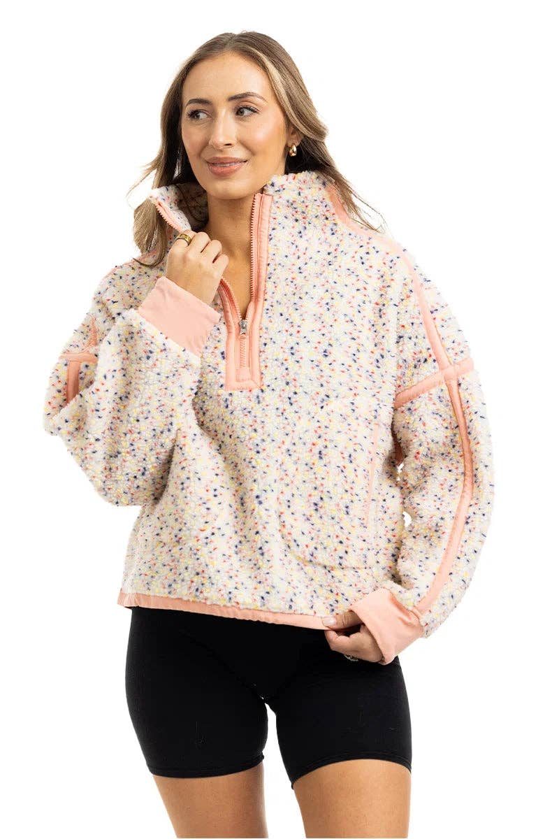 Confetti Print Women's Pullover Jacket