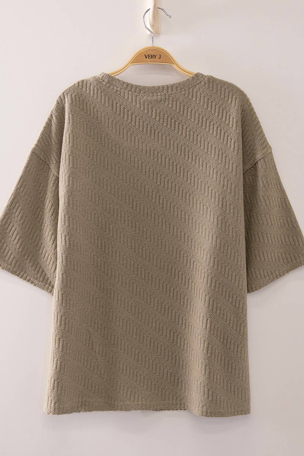 Textured Short Sleeve Top