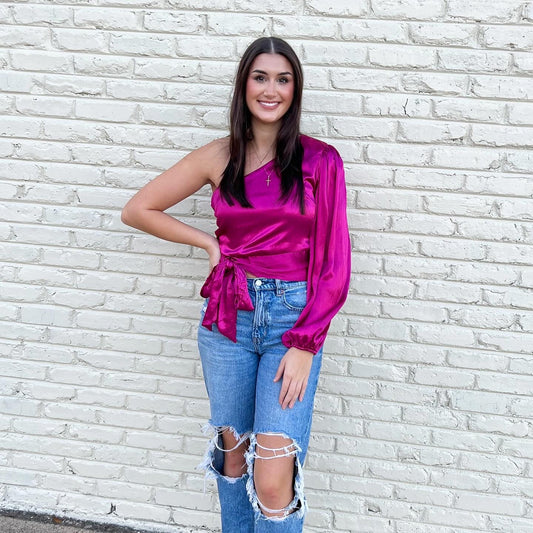 Lost In Thought Satin Top