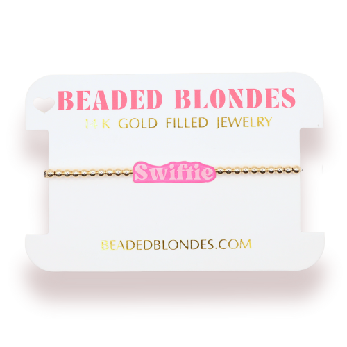 Swiftie Pink Bead Bracelet