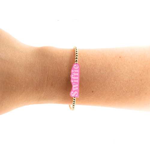 Swiftie Pink Bead Bracelet