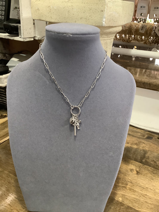 Double Cross Necklace