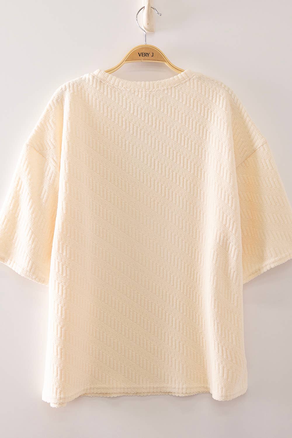 Textured Short Sleeve Top