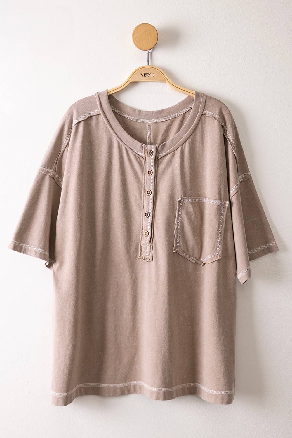 Mineral Washed Oversized Top
