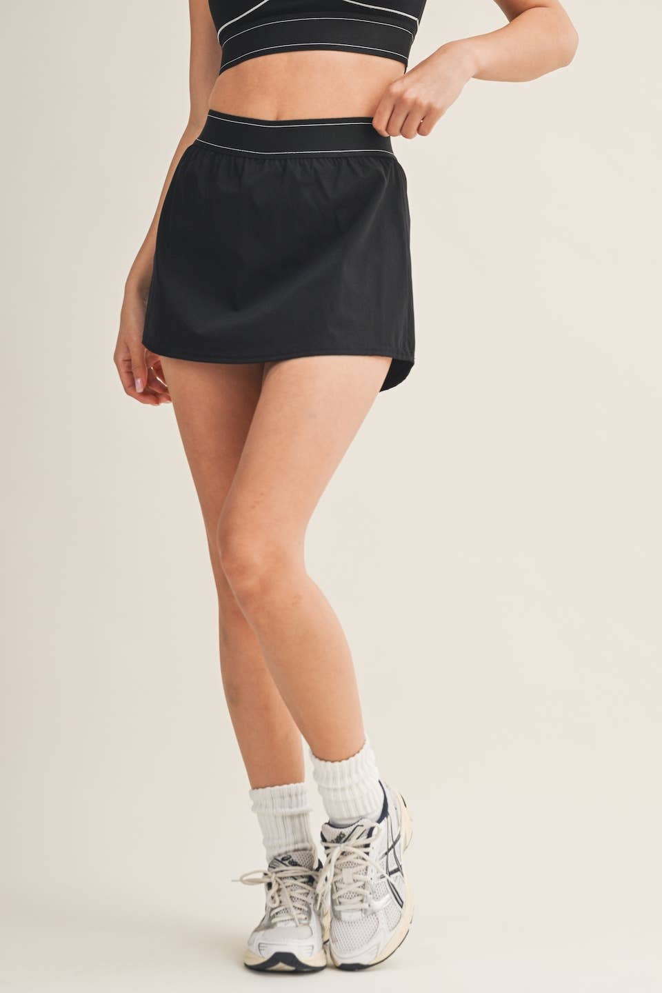 Lightweight Skort with Elastic Waistband