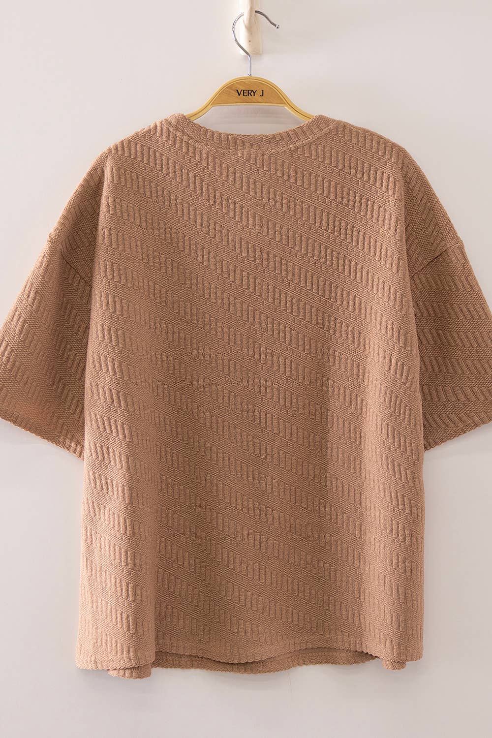 Textured Short Sleeve Top