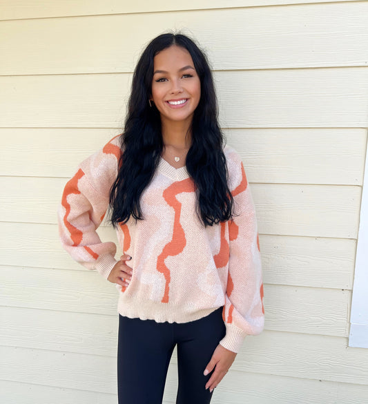 Orange Camo Sweater