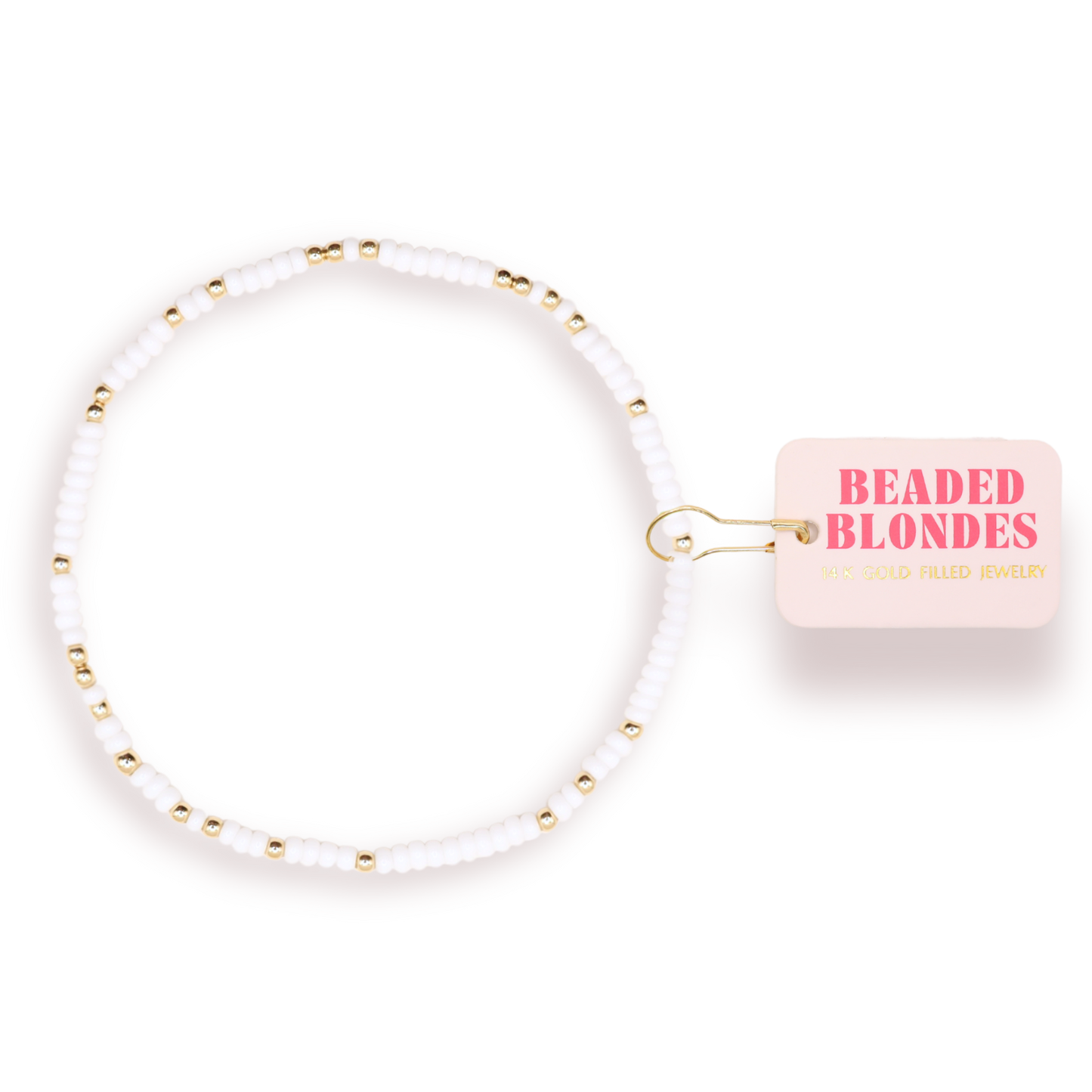 White Sprinkle Anklet in Gold