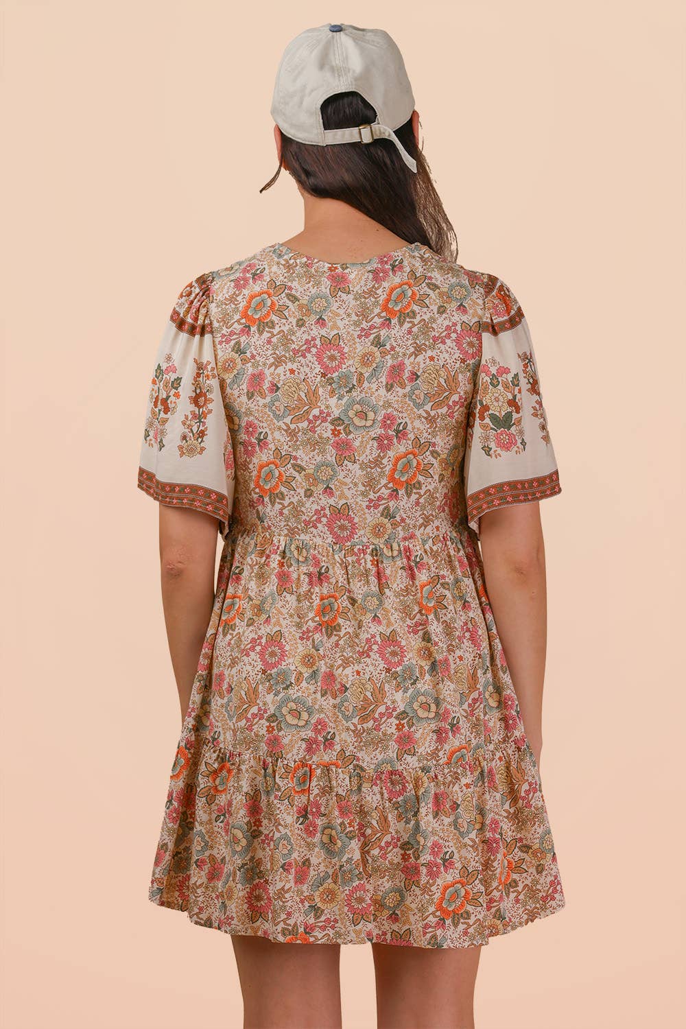 Shirring Woven Mini Dress