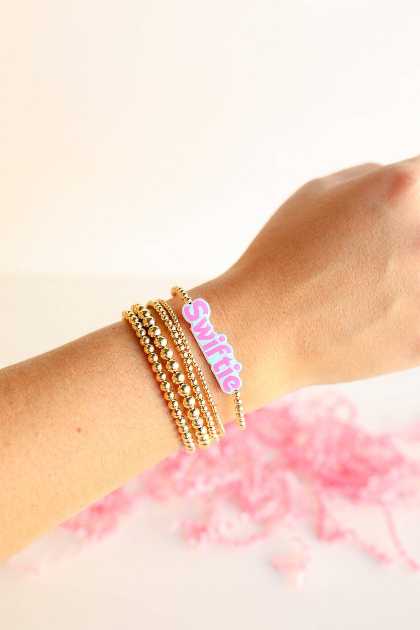 Swiftie Pink Bead Bracelet