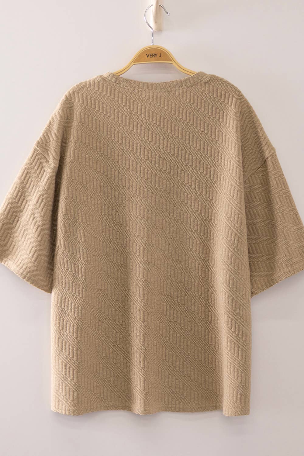 Textured Short Sleeve Top