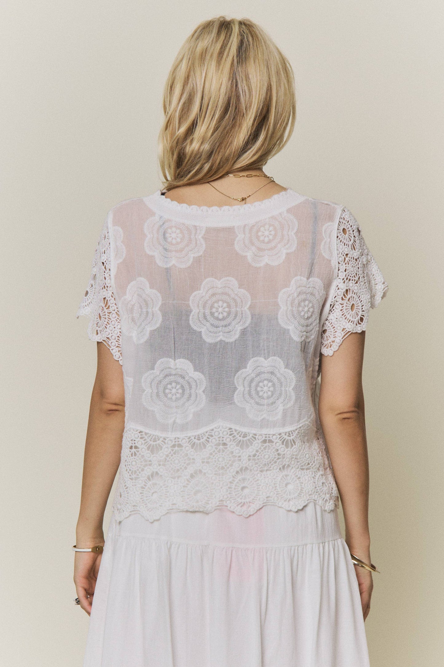 CROCHET LACE TOP