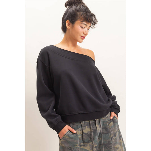 Off Shoulder Sweatshirt