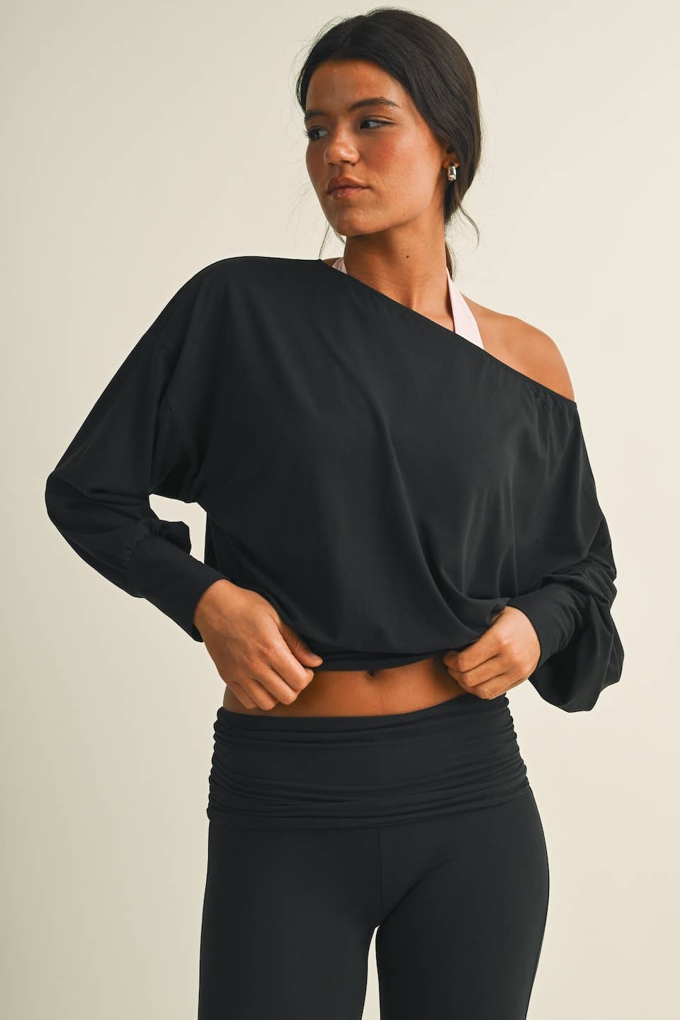 Soft Knit Off Shoulder Slouchy Top