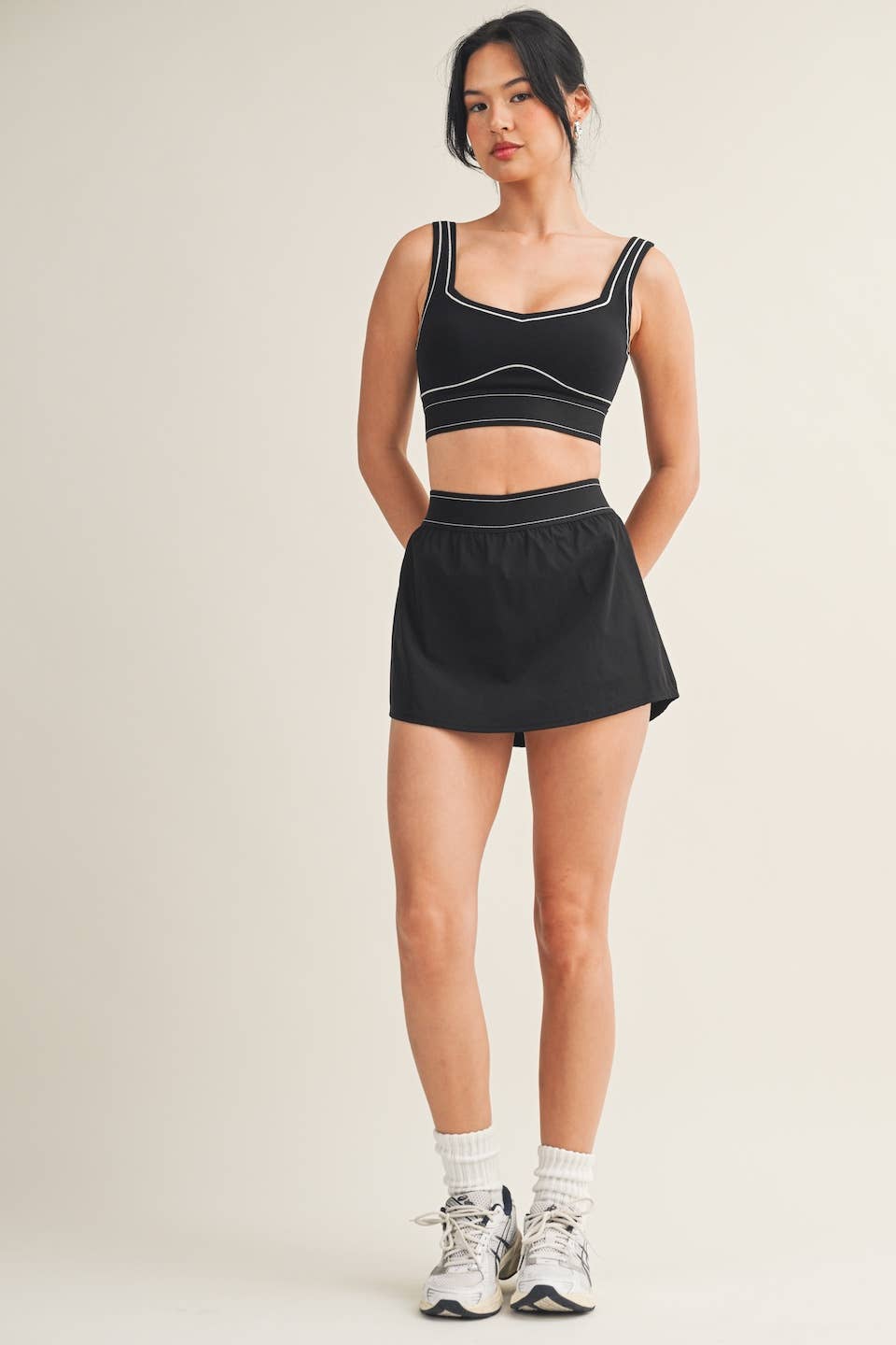 Lightweight Skort with Elastic Waistband