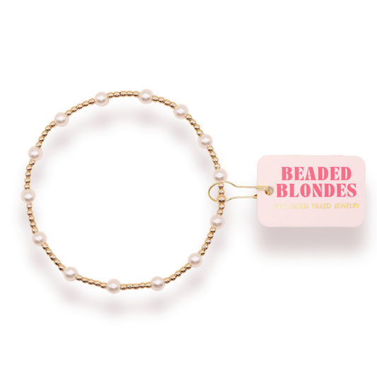 June Pearl Bracelet in Gold