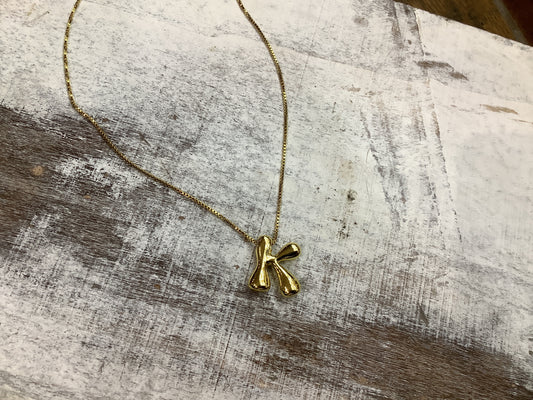 Bubble Initial Necklace