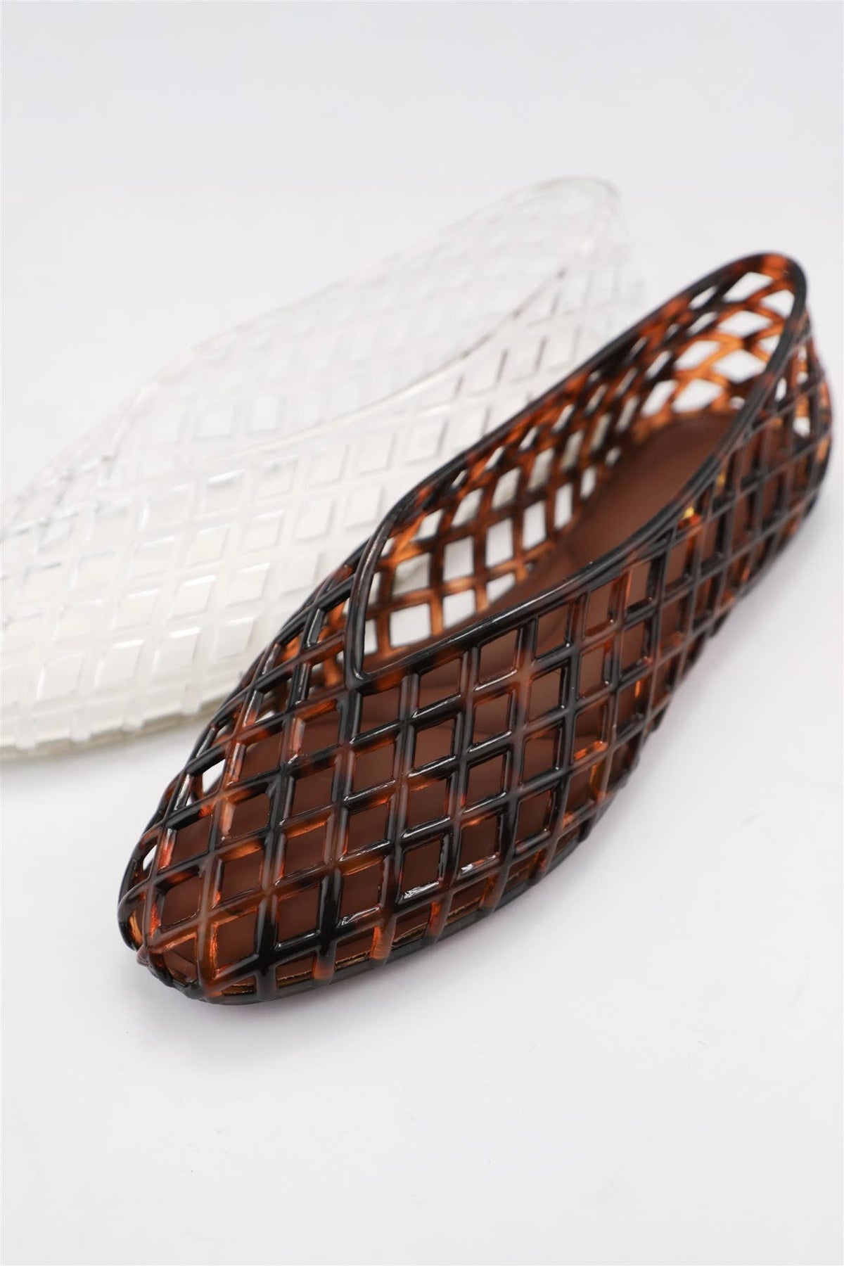 Chic Woven Cage Jelly Ballet Flats