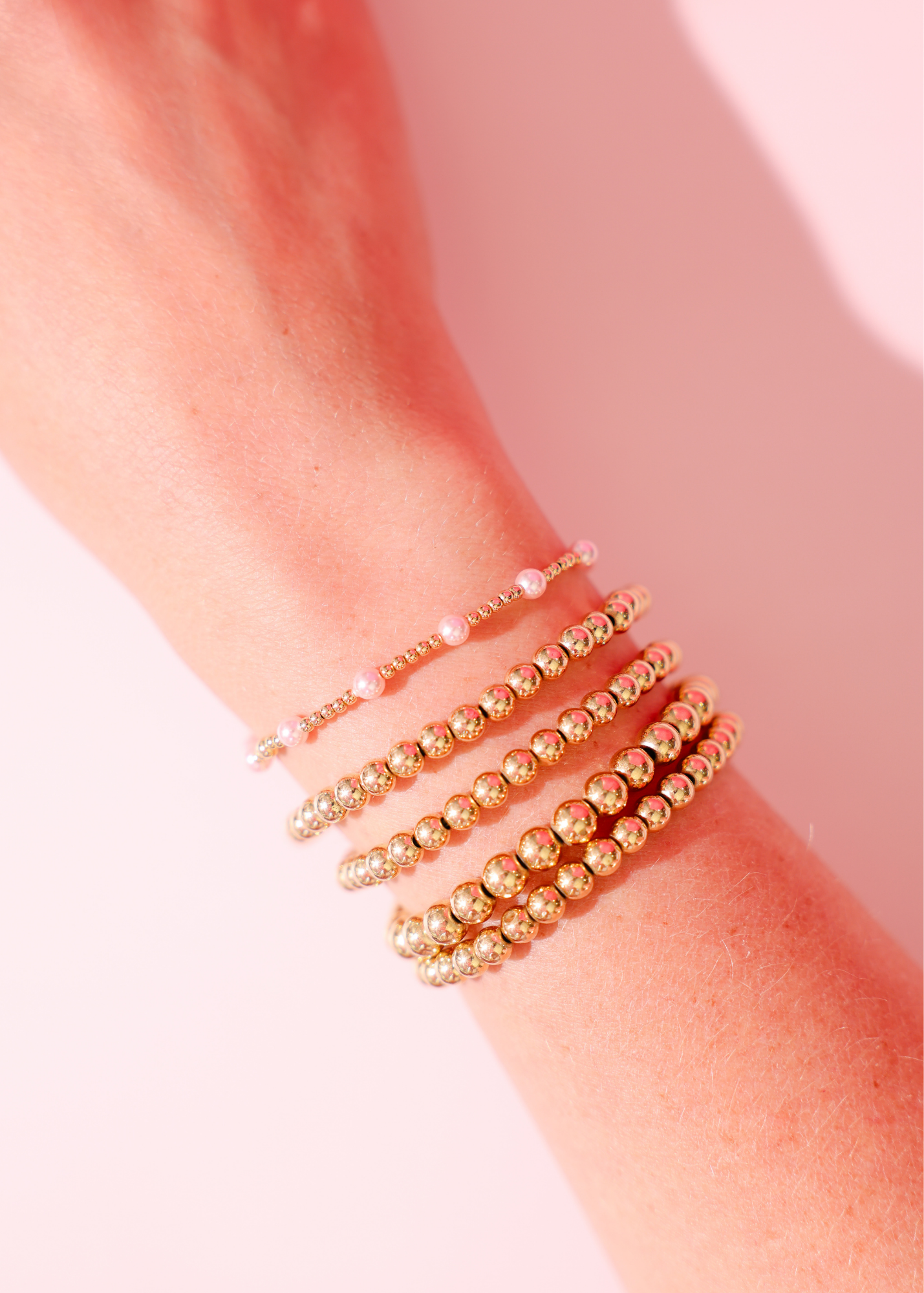 Pink June Bracelet in Gold