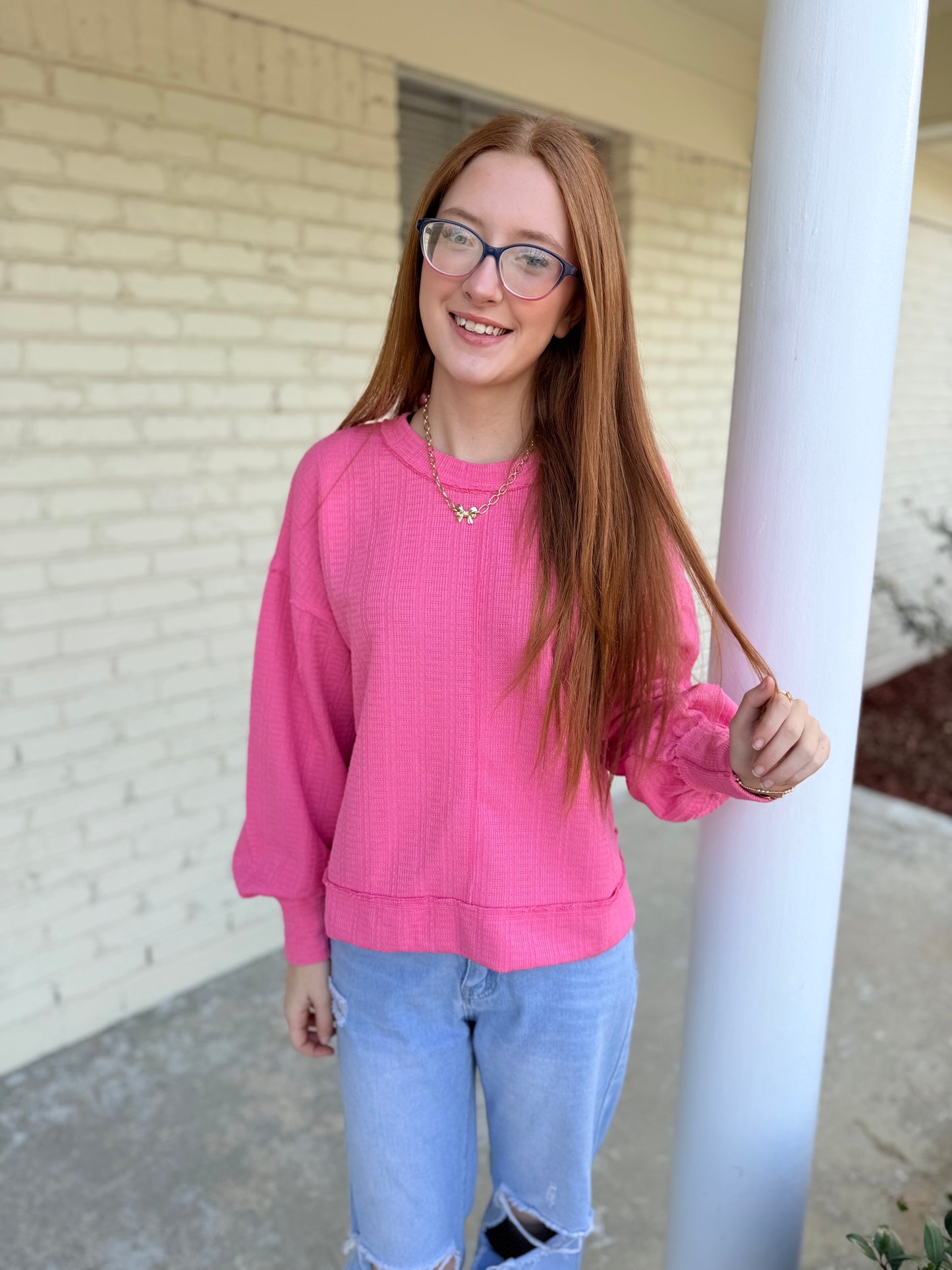 Gibson Girl Oversized Knit Top