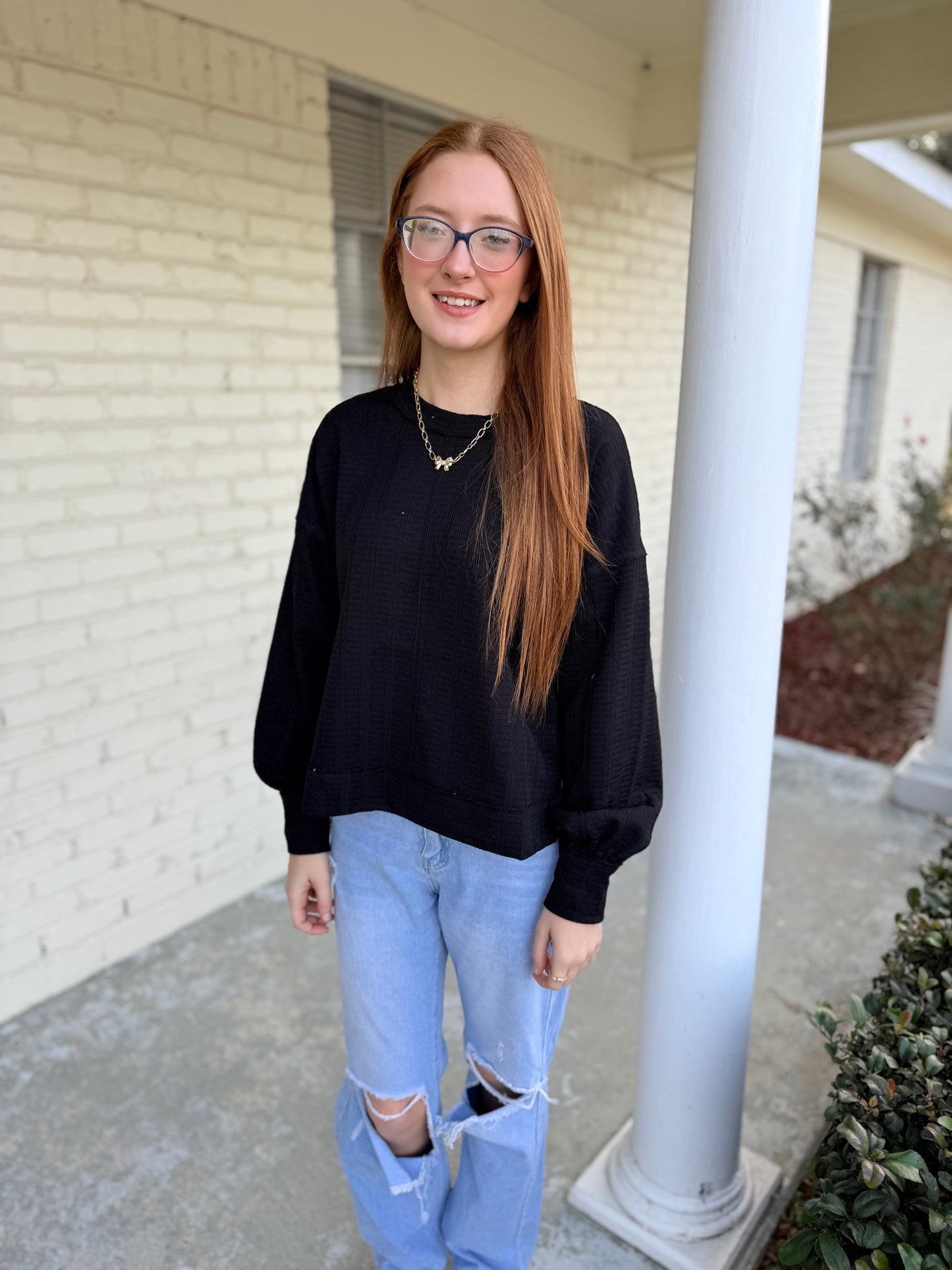 Gibson Girl Oversized Knit Top