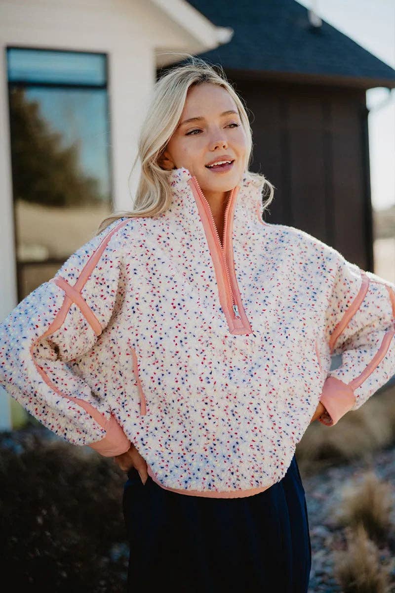 Confetti Print Women's Pullover Jacket