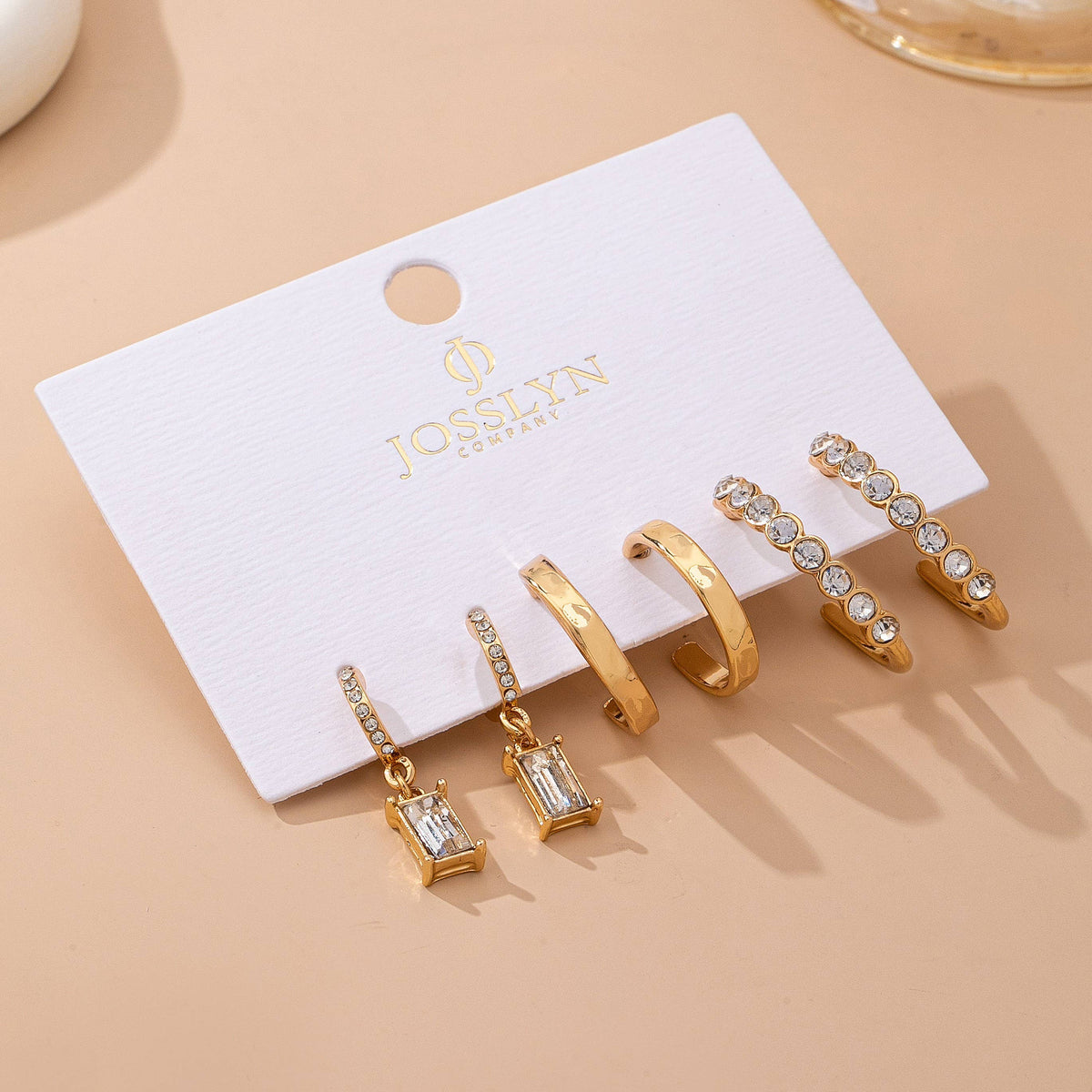 Crystal-Accented  Earring Set