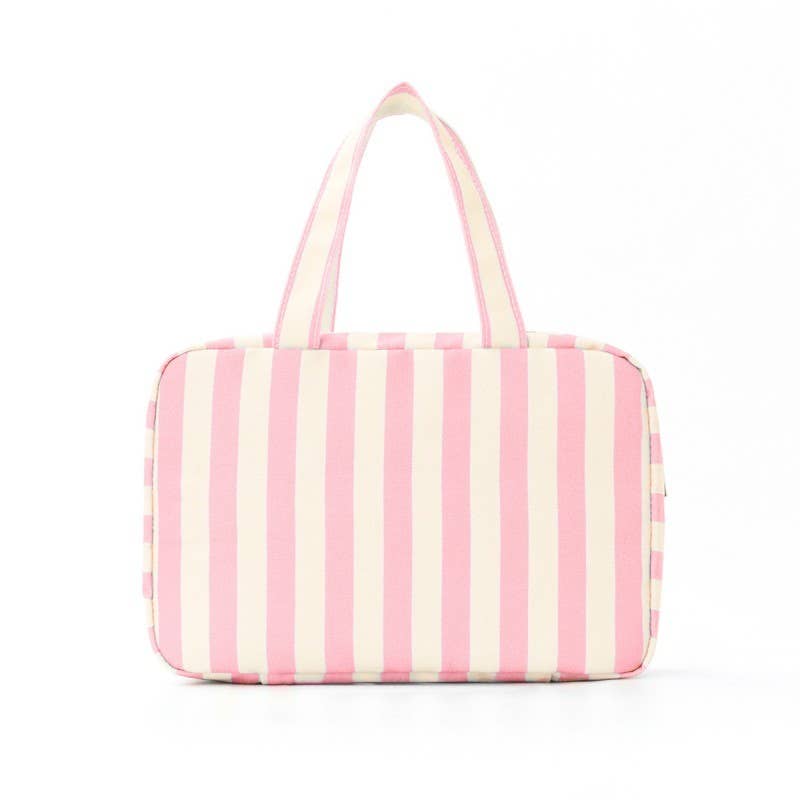 Striped Hanging Toiletry & Makeup Organizer Bag