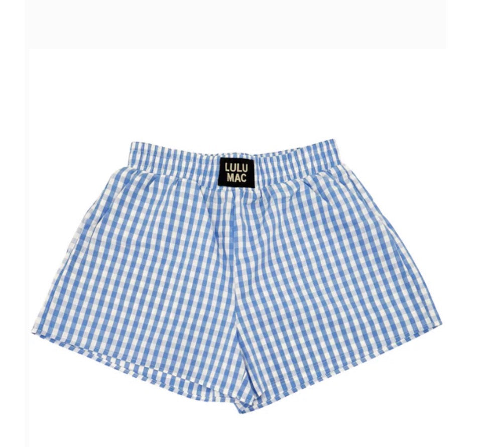 LULU MAC Gingham Boxer Shorts