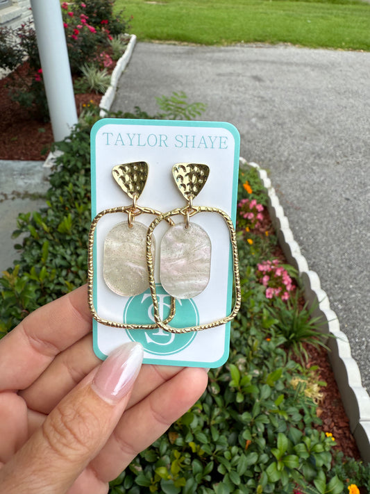 Taylor Shaye Shimmer Oval Hoops