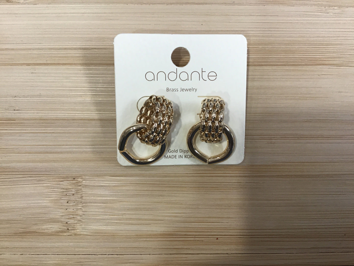 Twisted 3 Row Circle Earrings