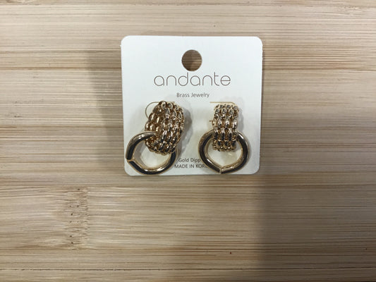 Twisted 3 Row Circle Earrings