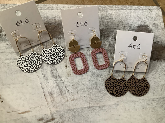 cheetah print earrings
