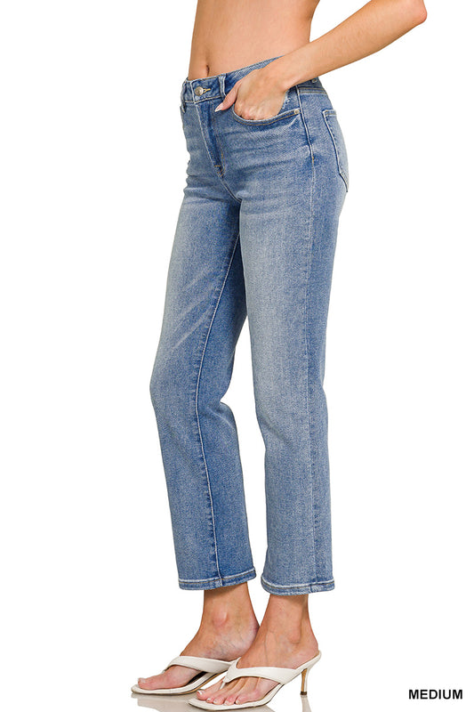 High Waist Straight Leg Jeans