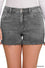 Washed frayed cutoff hem shorts