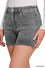 Washed frayed cutoff hem shorts
