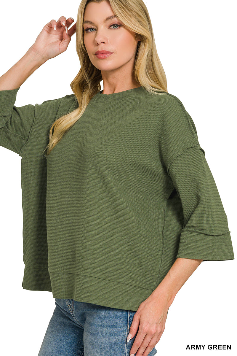 Double knit 3/4 sleeve top
