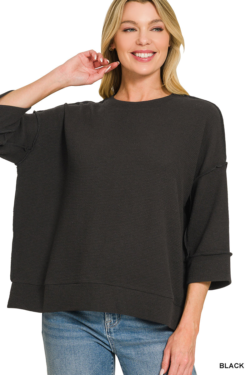 Double knit 3/4 sleeve top