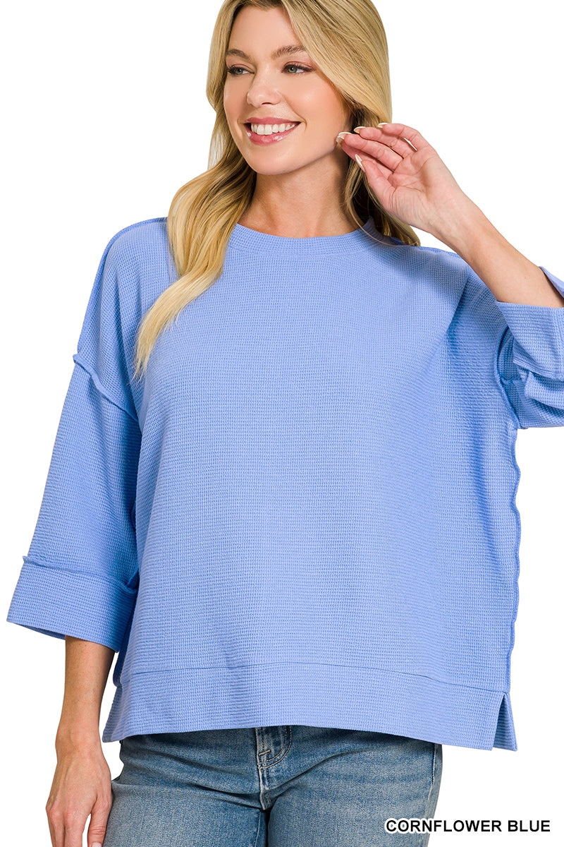 Double knit 3/4 sleeve top