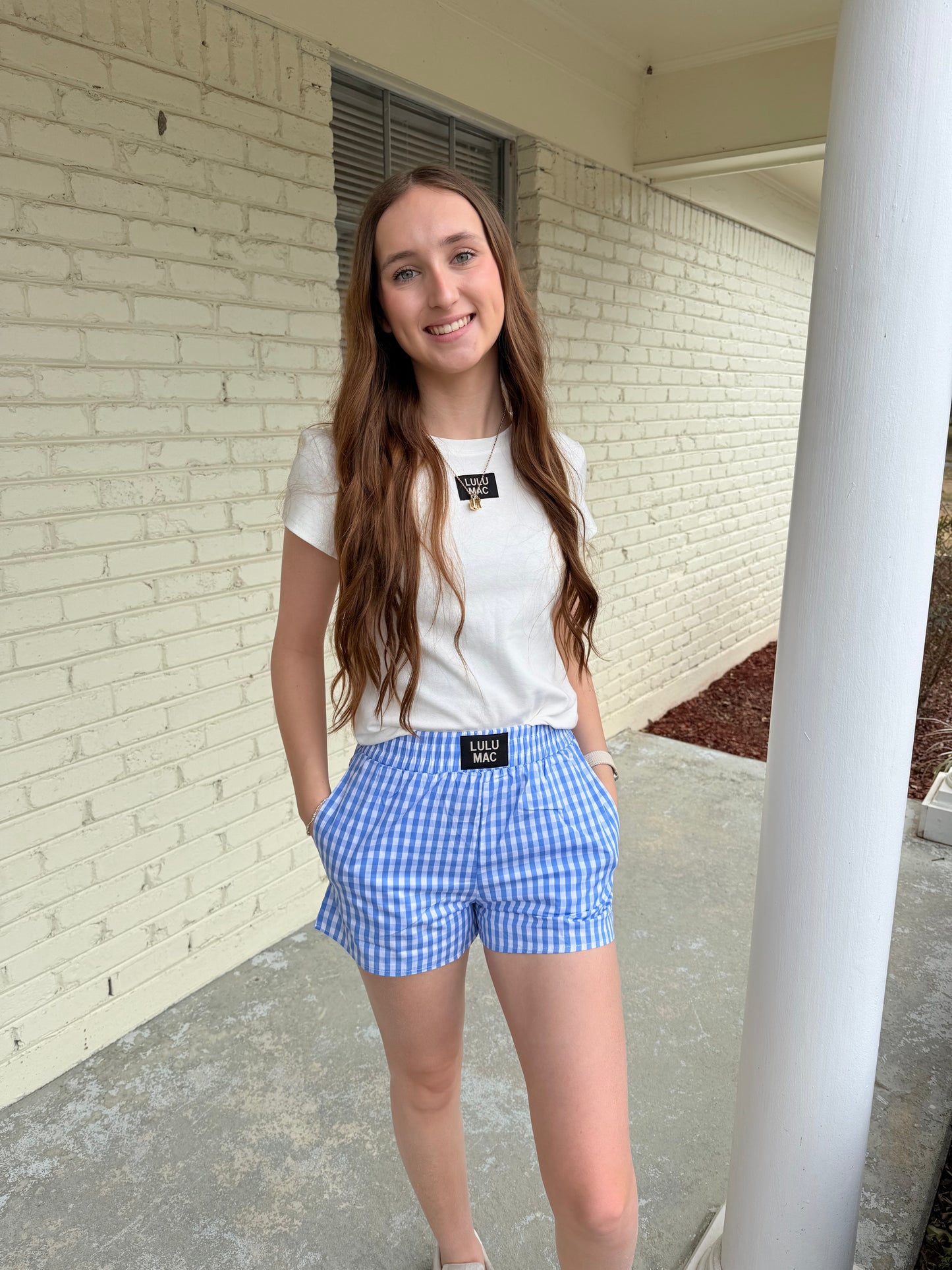 LULU MAC Gingham Boxer Shorts