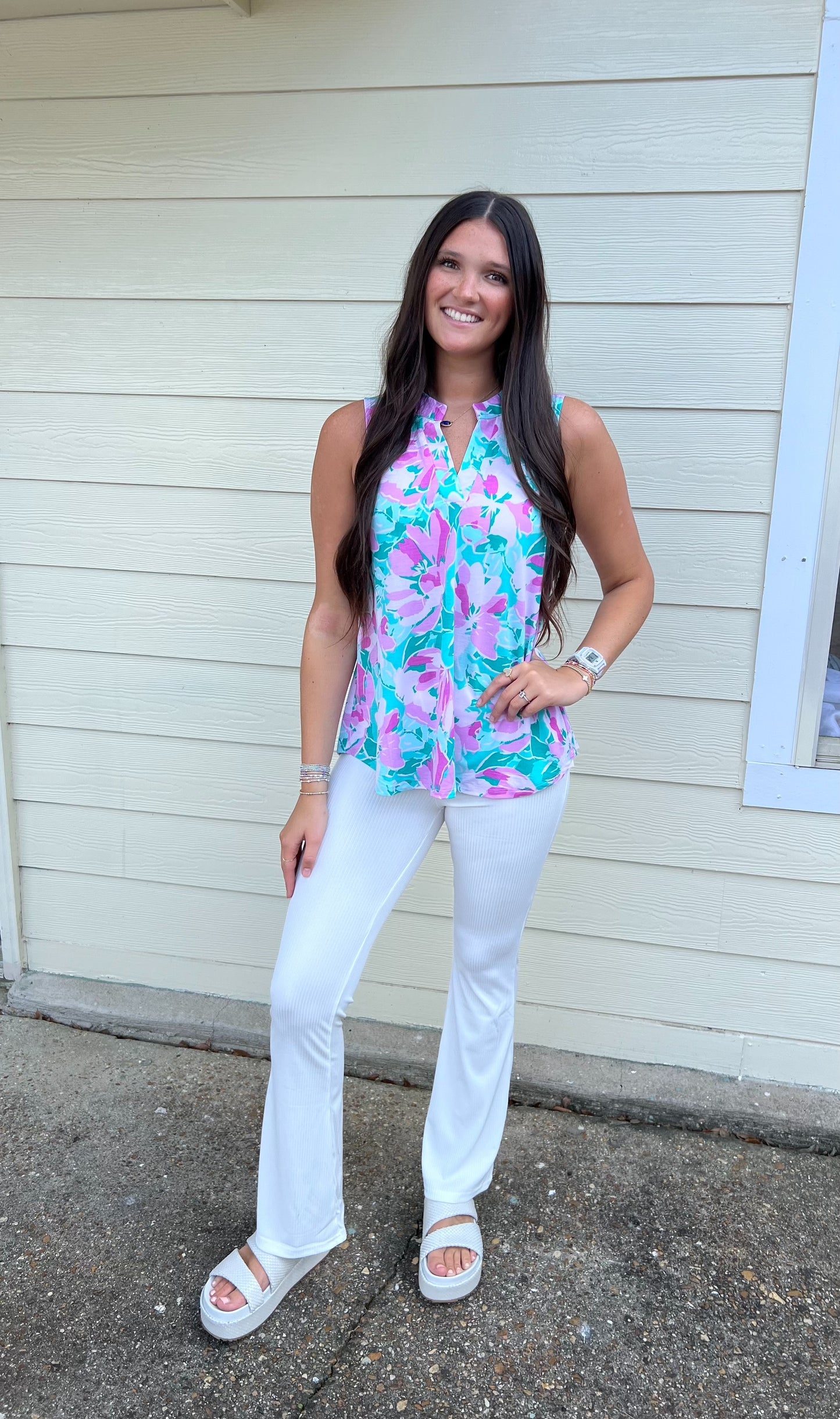Colorful Sleeveless Top