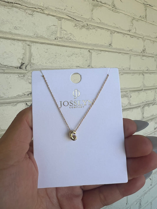 Mini Bubble Initial Necklace