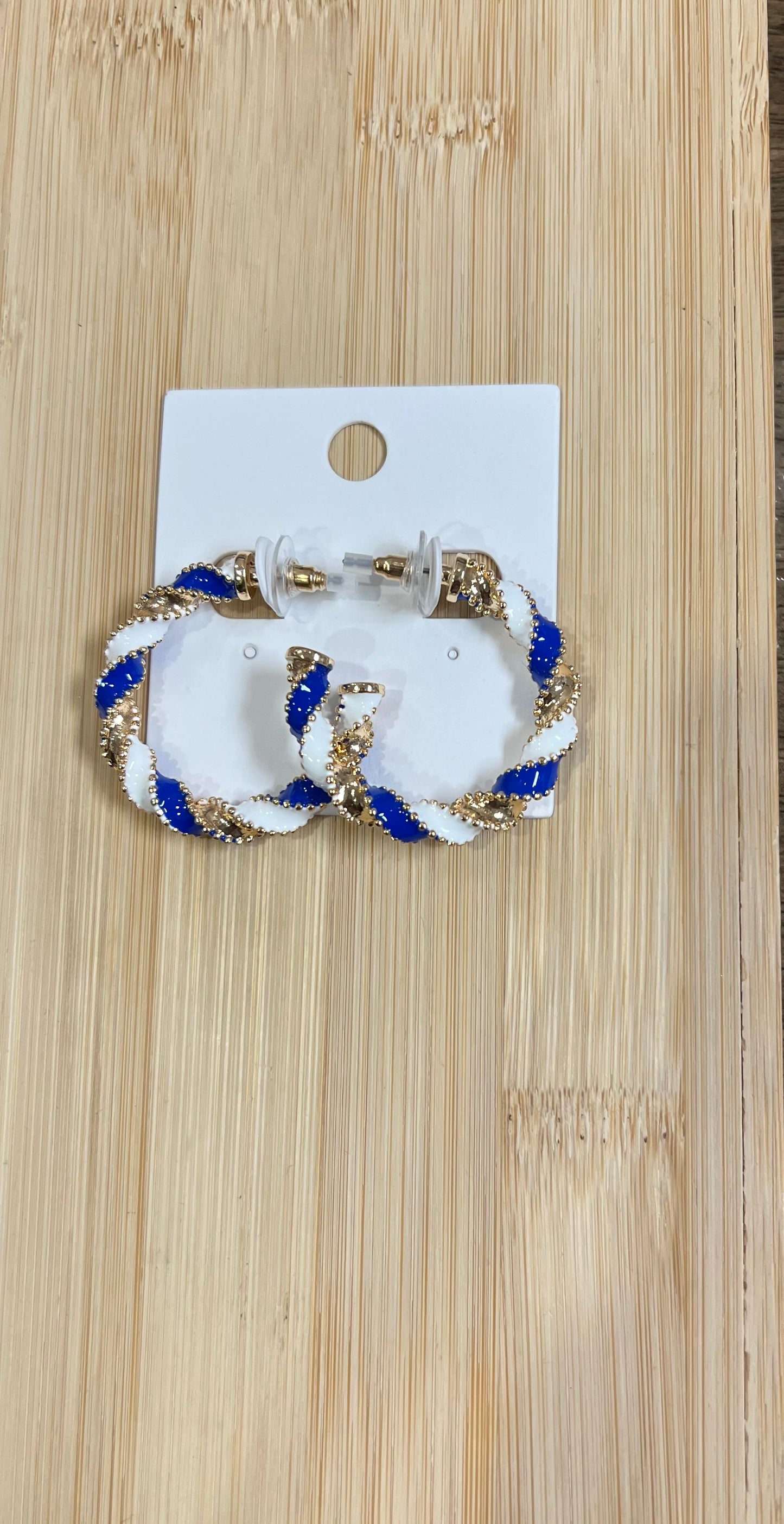 Game day round earrings