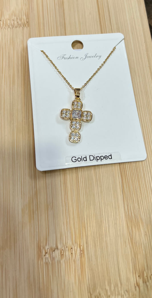 Bling Cross Necklace