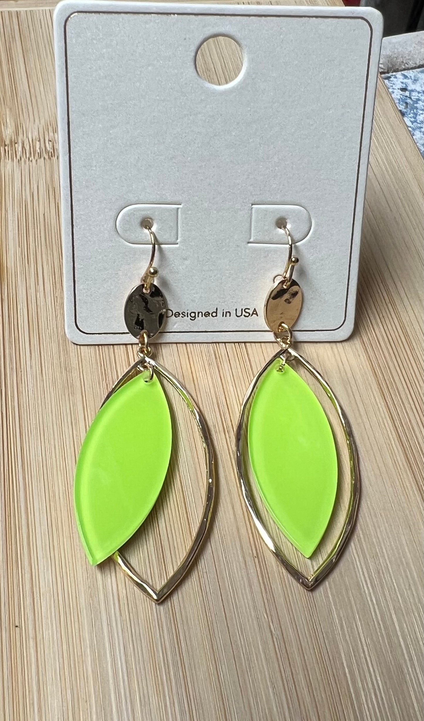 Double Oval Metal Earrings
