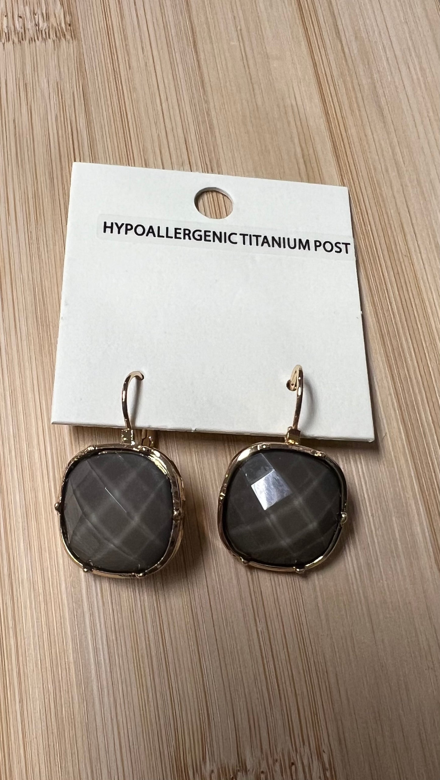 Faceted Stone Earring